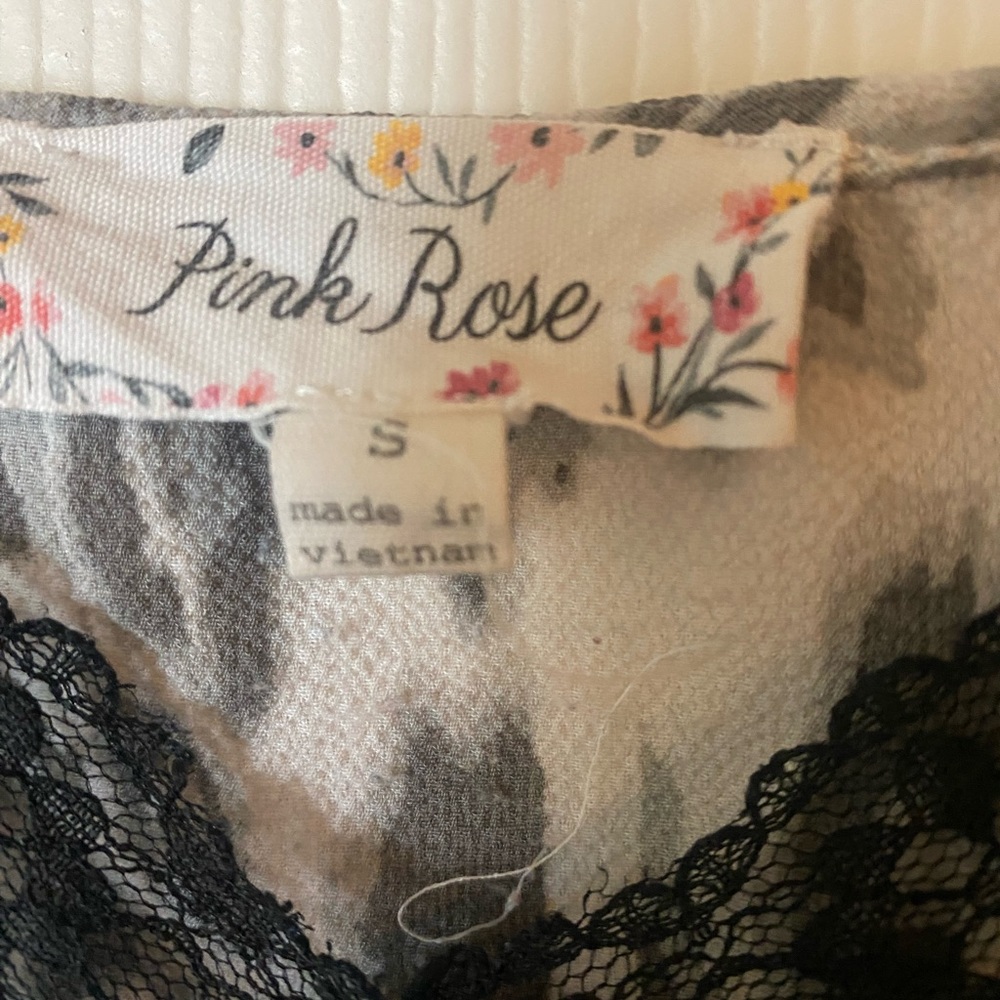 Pink Rose Cheeta Print Cami Tank - Picture 4 of 5